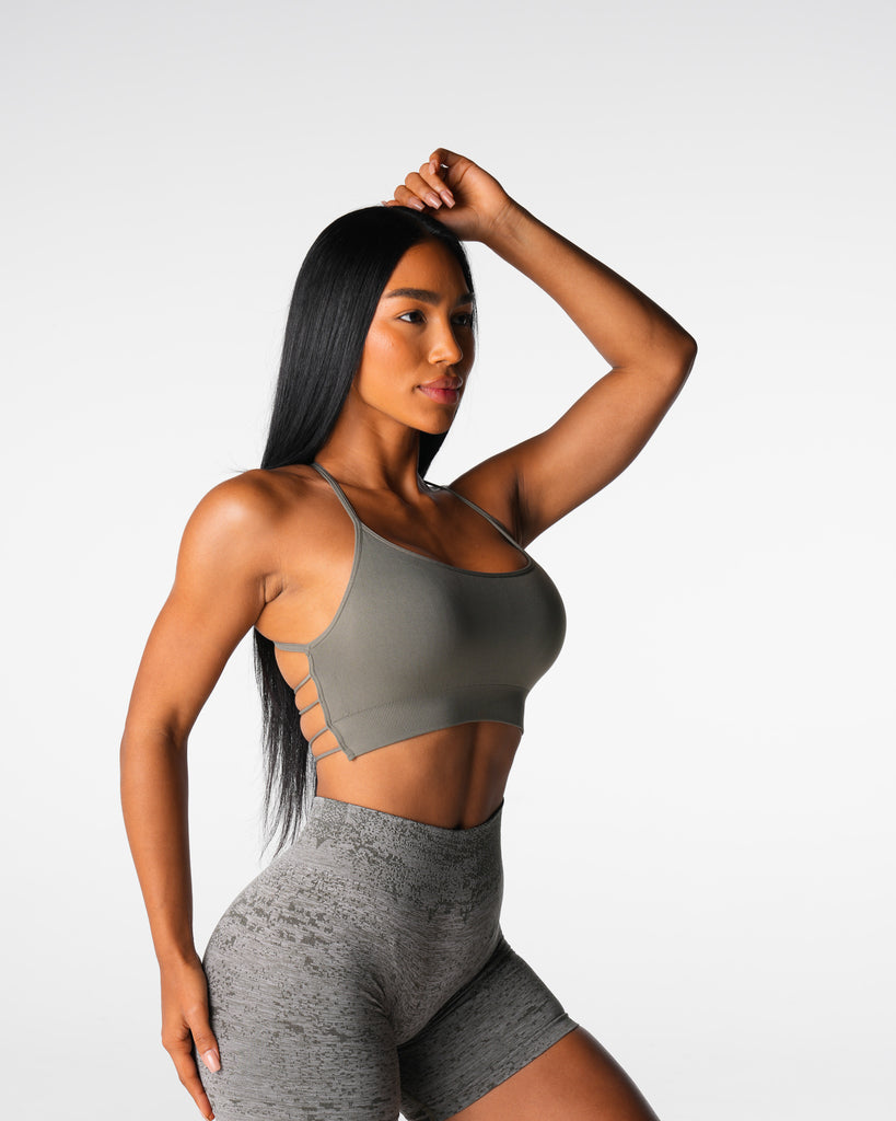 Khaki Green Invincible Seamless Bra