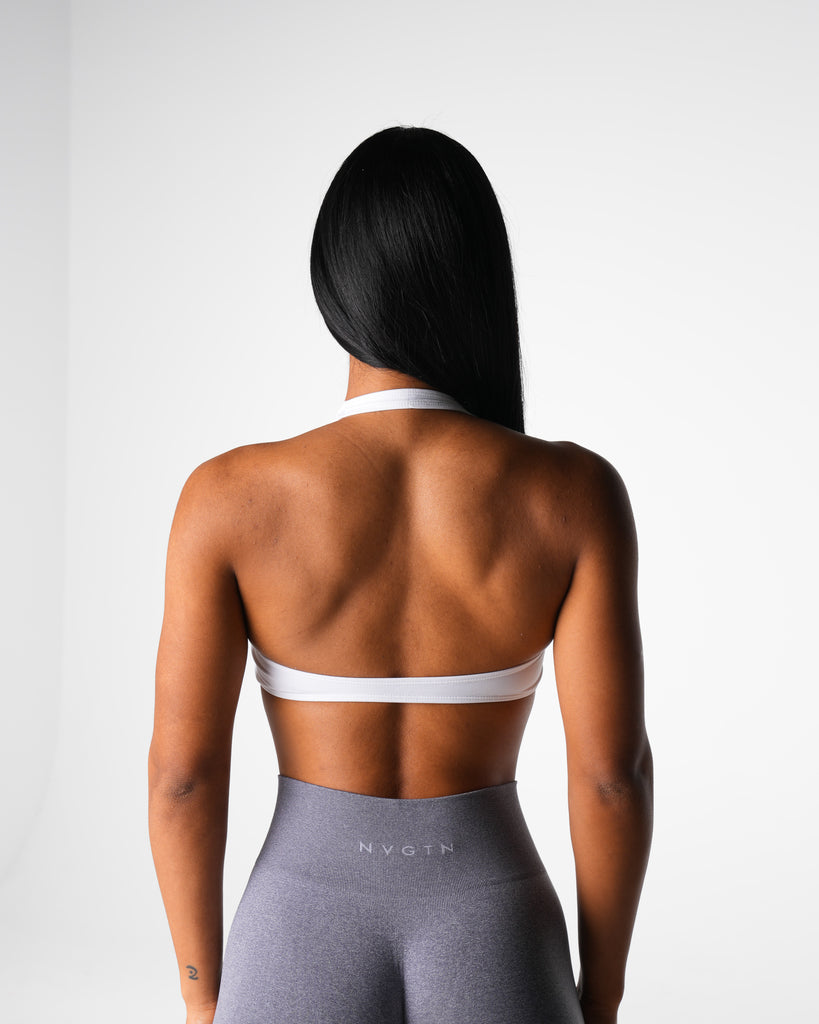 NVGTN Comeback Seamless Halter Bra - White | NVGTN Comeback Seamless Halter Bra - White |