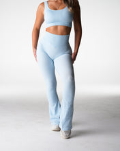 Load image into Gallery viewer, Seaside Harmony Ribbed Seamless Flare Leggings