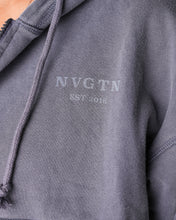 Load image into Gallery viewer, Charcoal Washed Lounge Zip Up