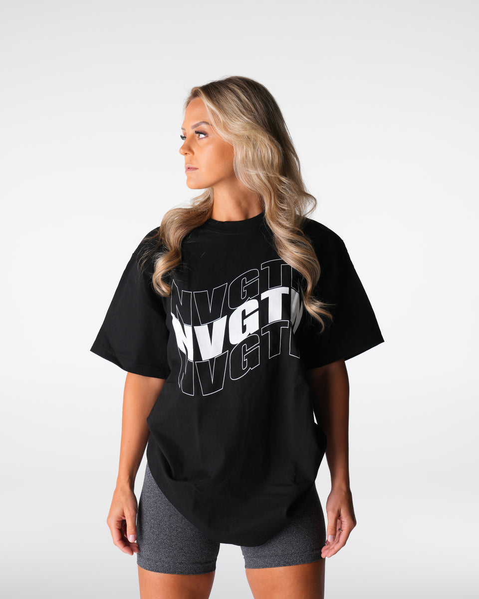 NVGTN Wave Graphic Tee - Black