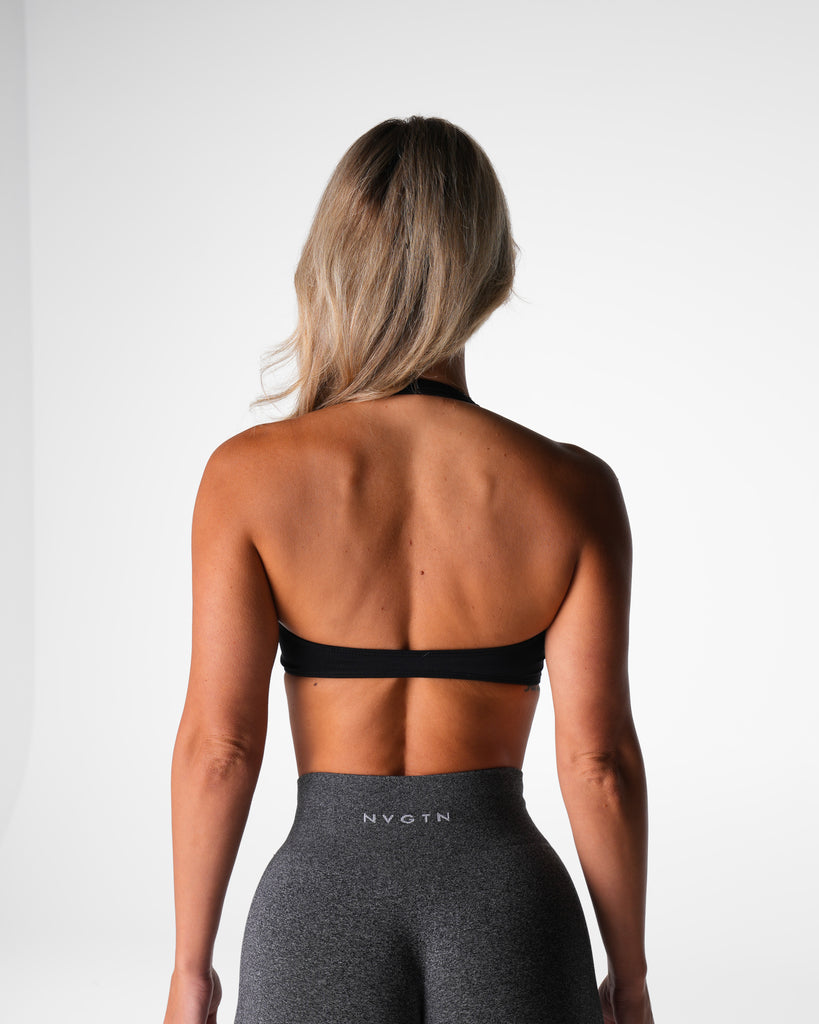 NVGTN Comeback Seamless Halter Bra - Black | NVGTN Comeback Seamless Halter Bra - Black |