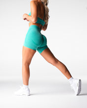 Load image into Gallery viewer, Turquoise Mid Rise Contour Seamless Shorts