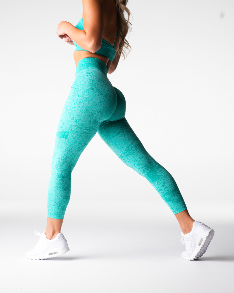 Turquoise Digital Seamless Leggings