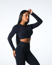 Load image into Gallery viewer, Black Journey Long Sleeve Seamless Bra Top