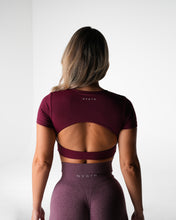 Load image into Gallery viewer, Merlot Solace Open Back Tee