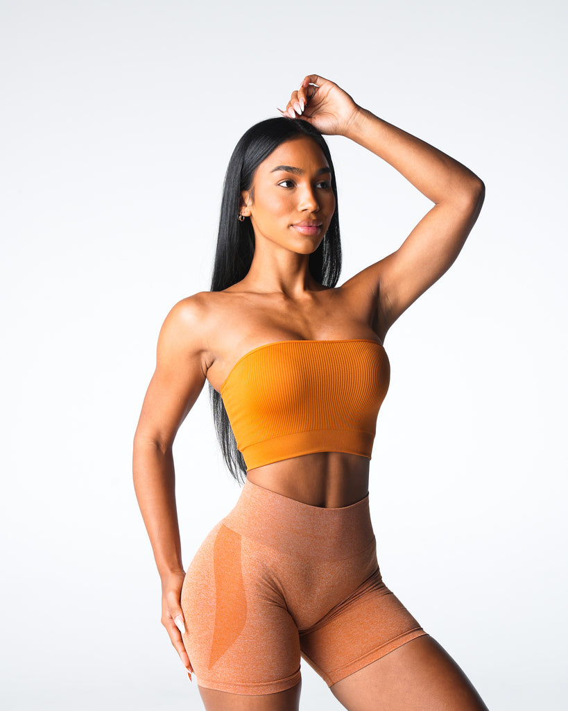 Terracotta Conquer Ribbed Seamless Bra