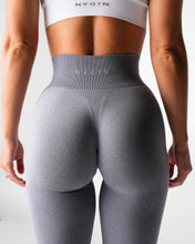 Load image into Gallery viewer, Grey Iconic Seamless Flare Leggings