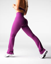 Load image into Gallery viewer, Deep Violet Effortless Flare Leggings