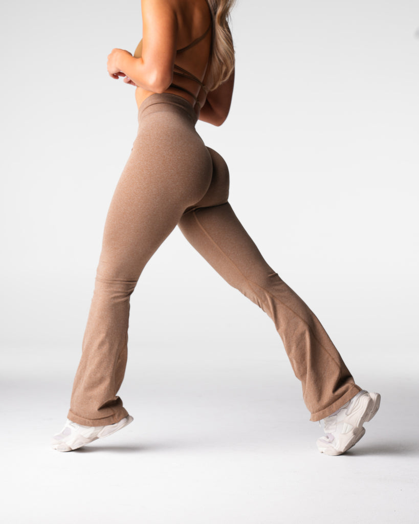 Mocha Iconic Seamless Flare Leggings