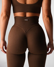 Load image into Gallery viewer, Hazelnut Harmony Ribbed Seamless Flare Leggings