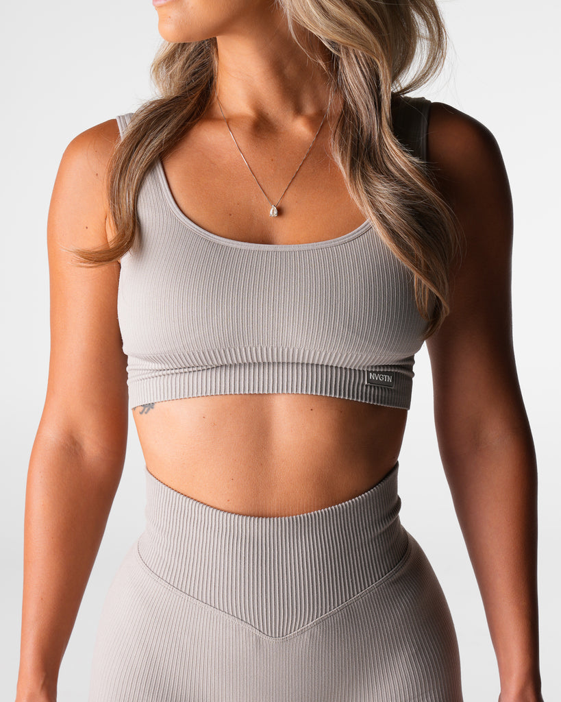 Driftwood Harmony Ribbed Seamless Bra