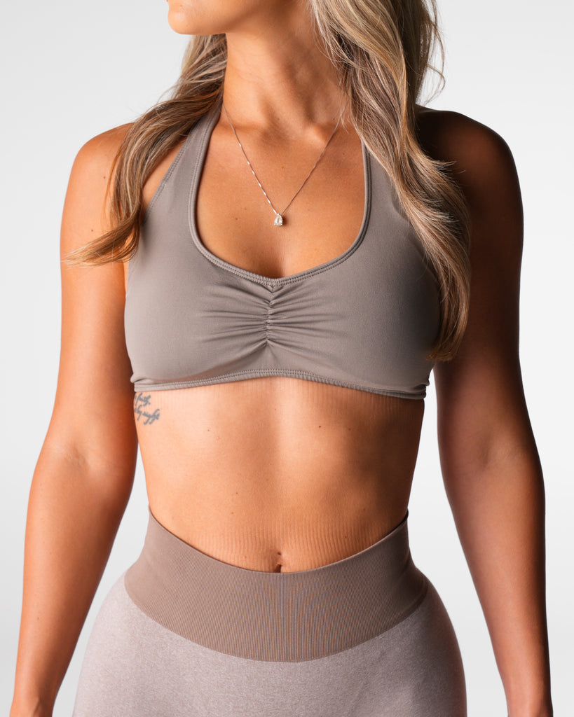 Taupe Comeback Seamless Halter Bra