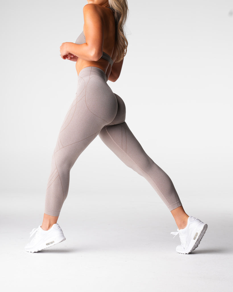 Taupe Geo Seamless Leggings