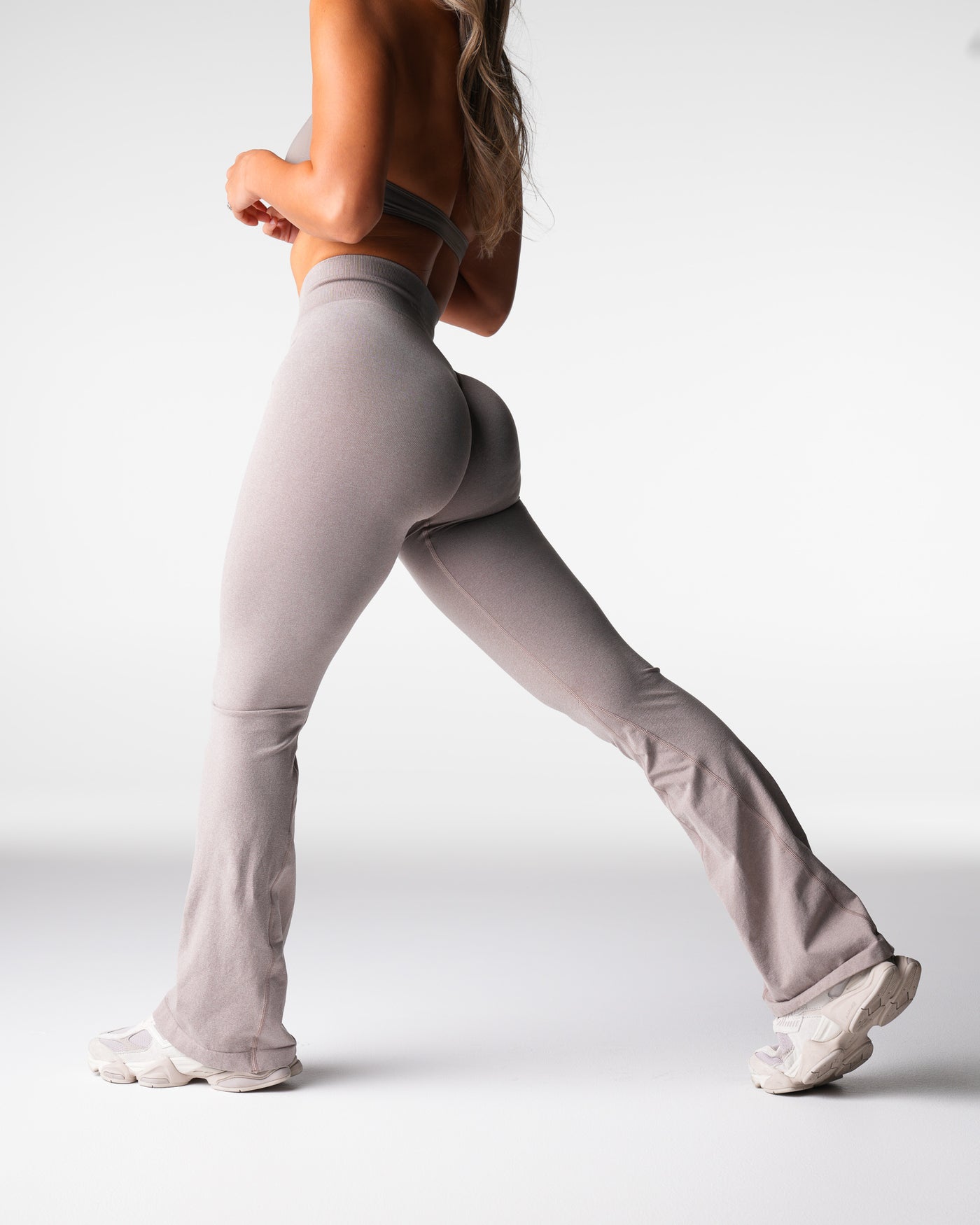 Taupe Iconic Seamless Flare Leggings