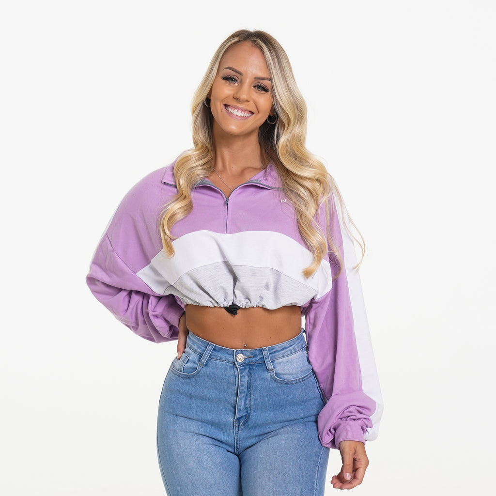 Orchid Oversized Cropped Pullover