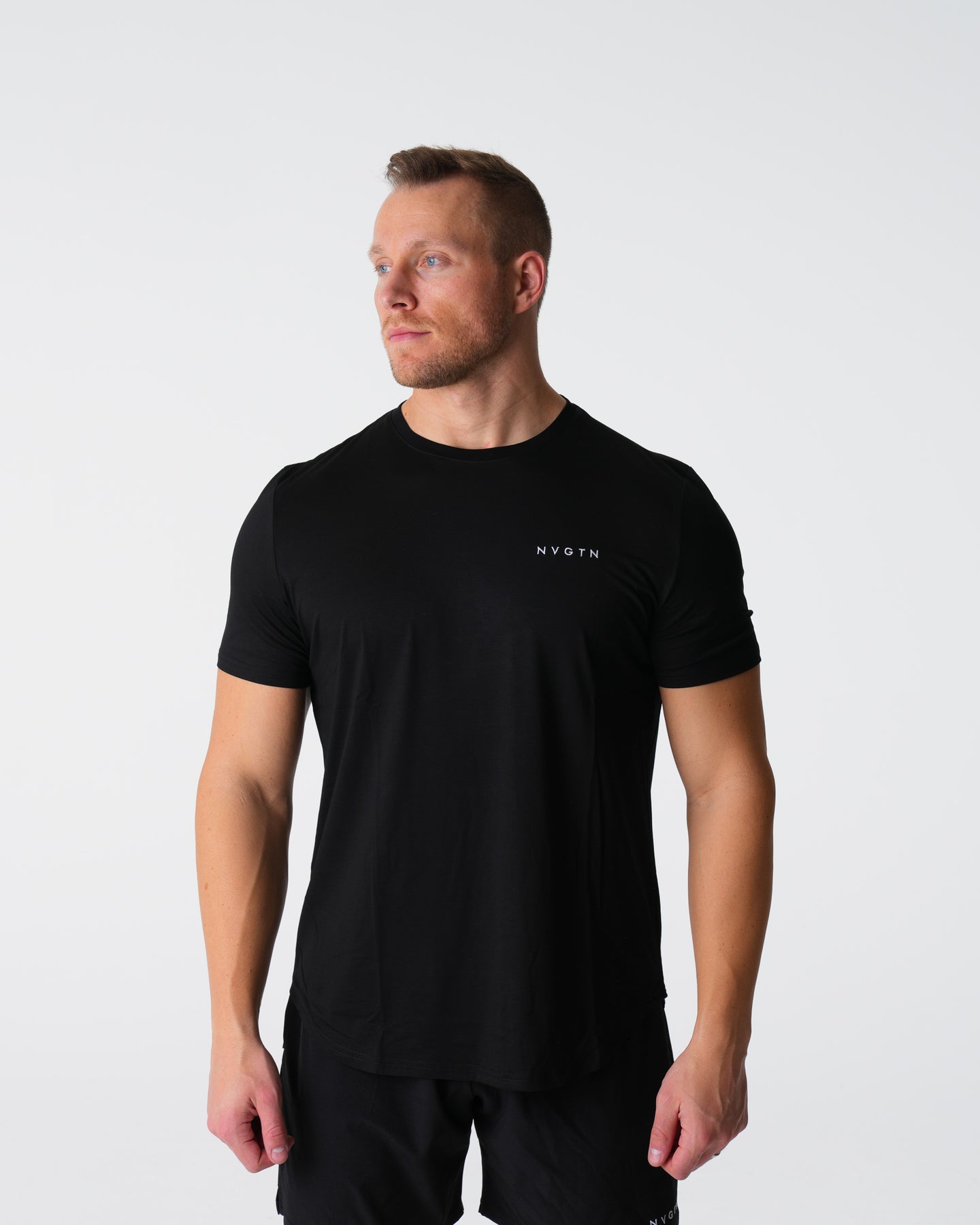 Black Tech Fitted Tee