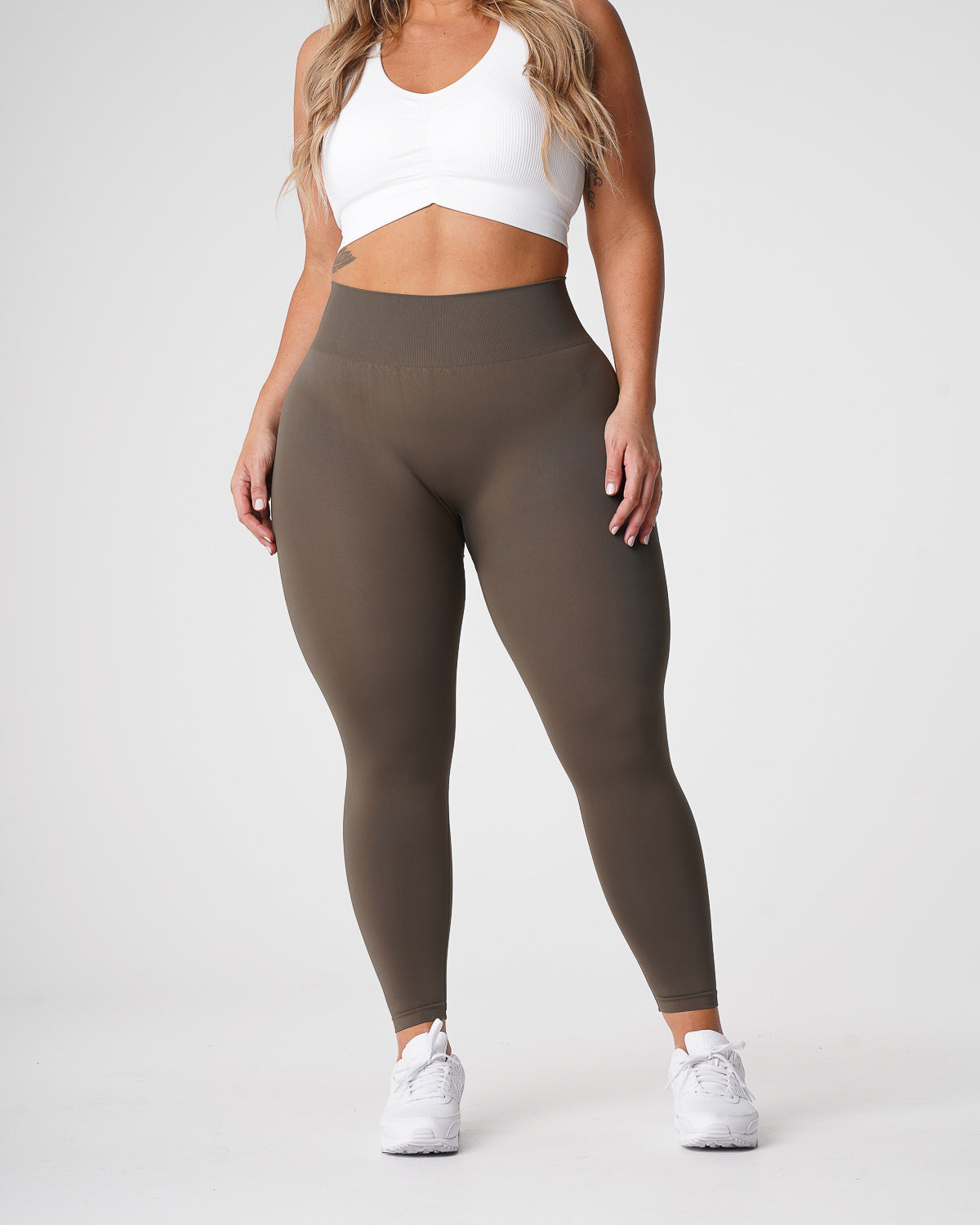 Olive Solid Seamless Leggings