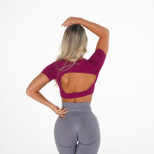 Load image into Gallery viewer, Berry Open Back Tee