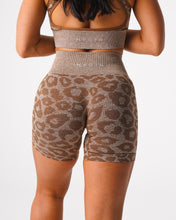 Load image into Gallery viewer, Mocha Leopard Seamless Shorts