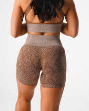 Load image into Gallery viewer, Mocha Snakeskin Seamless Shorts