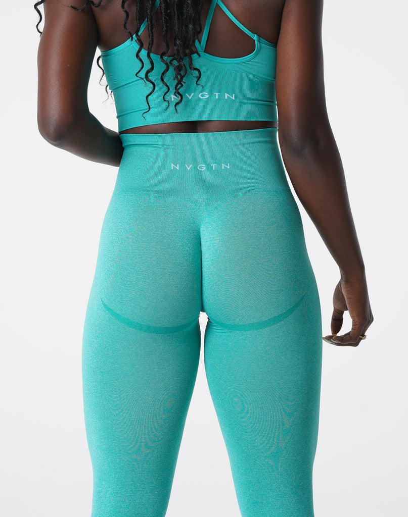 Turquoise Curve Seamless Leggings