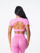 Load image into Gallery viewer, Bubble Gum Pink Open Back Tee