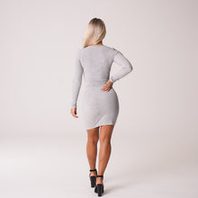 Load image into Gallery viewer, Grey Easy Daze Ribbed Midi Dress