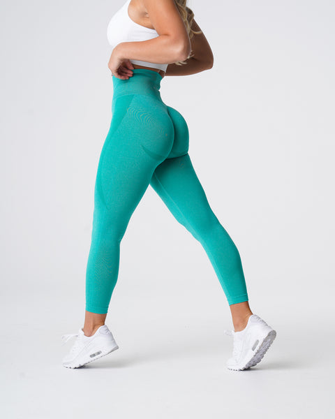 Turquoise Contour Seamless Leggings