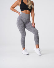Load image into Gallery viewer, Grey Camo Seamless Leggings