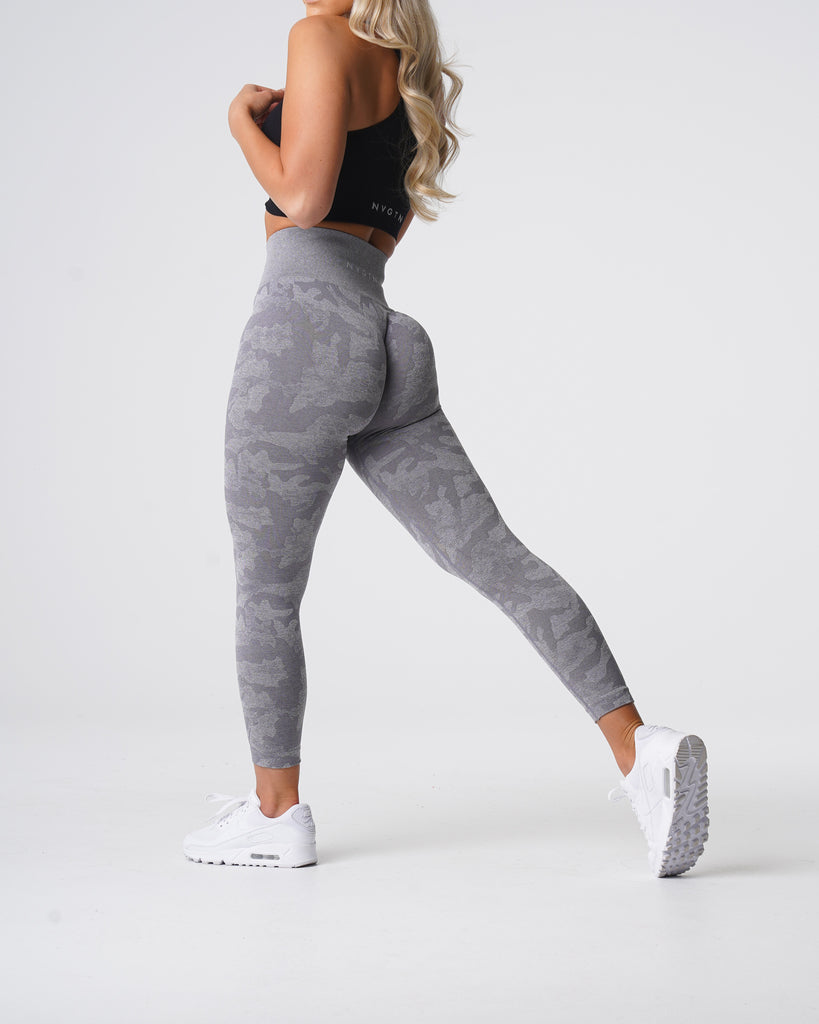 Kyodan Legging Women's Grey Camo High Waisted Workout Gym Kyodan Legging Women's Grey Camo High Waisted Workout Gym