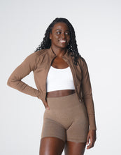 Load image into Gallery viewer, Mocha Divine Seamless Zip Up