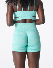 Load image into Gallery viewer, Mint Camo Seamless Shorts