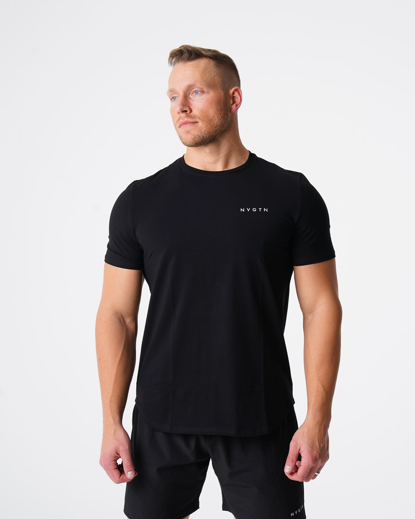 Black Pulse Fitted Tee
