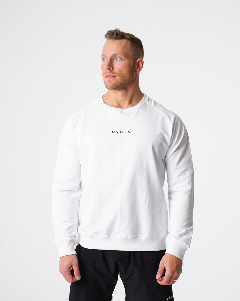 White Crew Neck Sweatshirt
