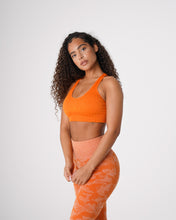 Load image into Gallery viewer, Burnt Orange Galaxy Ribbed Seamless Bra